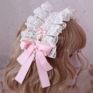 Pink Lace Handmade Lolita Headband